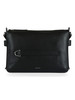 NERO | Borsa a spalla in pelle martellata GRETEL RIBBON Large