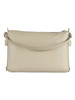 BEIGE | Borsa a spalla in pelle martellata GRETEL RIBBON Large
