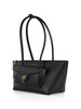 NERO | Borsa a spalla in pelle martellata DOUBLE BEAT Medium