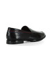 SCHWARZ | Loafer aus durchbrochenem Leder mit Kontrastdetails