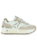 BEIGE | GIRL: Sneakers in pelle e tessuto con para alta