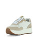 BEIGE | GIRL: Sneakers in pelle e tessuto con para alta