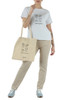 BIANCO/NERO | T-shirt in cotone GOLA con borsa shopper inclusa