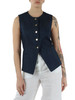 BLU | Gilet in denim CACHI con bottoni logo