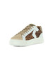 BIANCO | Sneakers LIPARI MESH in pelle e tulle stampa animalier