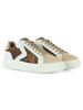 BIANCO | Sneakers LIPARI MESH in pelle e tulle stampa animalier