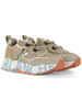 BEIGE | Sneakers CLUB105 in suede e tessuto effetto rafia