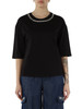 NERO | BETTER: T-shirt in cotone con strass