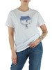 WEISS | BETTER: T-Shirt aus Baumwolle mit Druck und Strass