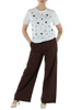 BIANCO | T-shirt in cotone con pietre applicate