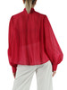 CICLAMINO | Blusa in mussola con pietre applicate