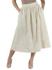 PANNA | Gonna midi in cotone con ricami e micro paillettes