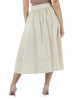PANNA | Gonna midi in cotone con ricami e micro paillettes
