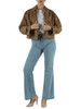 MARRONE CHIARO | Trench corto in gabardina di cotone
