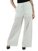 OFF WHITE | Pantalone gamba larga in lino e lyocell