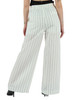 OFF WHITE | Pantalone gamba larga in lino e lyocell