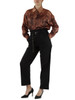 NERO | Pantalone vita alta in cotone