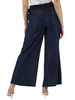 BLU | Pantalone gamba larga in lyocell effetto denim