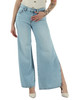 CELESTE | Pantalone jeans cinque tasche Flare con spacchi laterali