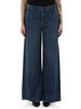 BLAU | Jeans mit weitem Bein und Strass