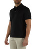 SCHWARZ | Second Skin Polo aus Baumwollmischung