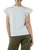 BIANCO | T-shirt regular fit in cotone con inserti in pizzo