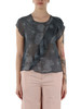 GRIGIO | Blusa in seta e viscosa con rouches