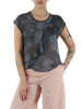 GRIGIO | Blusa in seta e viscosa con rouches