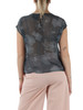 GRIGIO | Blusa in seta e viscosa con rouches