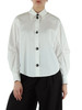 BIANCO | Camicia in cotone con bottoni a contrasto