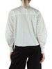 BIANCO | Camicia in cotone con bottoni a contrasto
