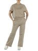 BEIGE | Felpa in misto cotone con logo glitterato