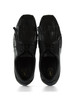 NERO | Stringata in pelle con fibbia e frange