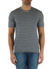 BLAU | Gestreiftes GREAT T-Shirt aus Baumwolle und Viskose