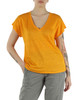 Hellorange | V-Ausschnitt T-Shirt aus Leinen ARENDAL
