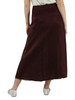 MARRONE | Gonna lunga svasata in lino BETH