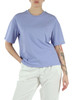 VIOLA CHIARO | T-shirt oversize in cotone con logo frontale