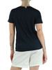 Dunkelblau | Leinen-T-Shirt mit gesticktem Frontlogo