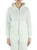 OFF WHITE | Felpa con zip e cappuccio in cotone garzato