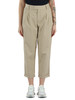 BEIGE | Hose aus Tencel und Baumwolle mit Falten