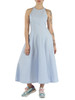 CELESTE | Abito midi in cotone seersucker