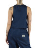 BLAU | Denim-Top mit Logo-Plakette