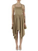 BEIGE | Abito in lyocell con fondo asimmetrico