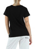 NERO | T-shirt in cotone con scritta logo frontale