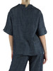 BLAU | Indigo-Denim-Bluse aus Lyocell und Leinen