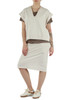 BEIGE | Felpa in cotone con balza posteriore in popeline