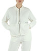 OFF WHITE | Felpa in cotone garzato con zip e scritta logo
