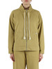 KAKI | Felpa in cotone garzato collo alto con zip