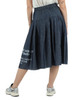 BLU | Gonna in denim leggero Indigo di lyocell e lino