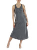 GRAU | Langes Kleid DONARE aus gewaschenem Lyocell